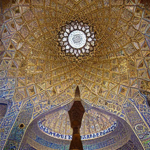 Image similar to steampunk isfahan grand mosque