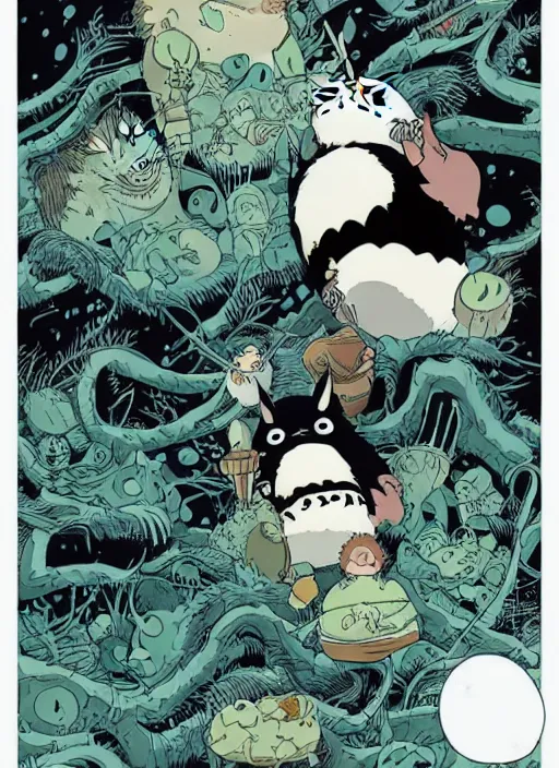 Image similar to alternative movie totoro for venom by laurie greasley and tristan eaton