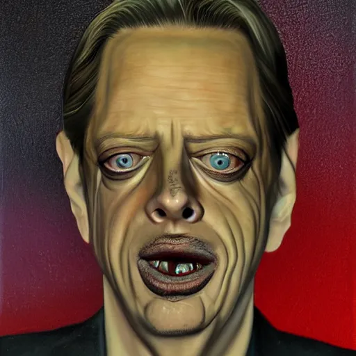 Image similar to steve buscemi by h. r. giger