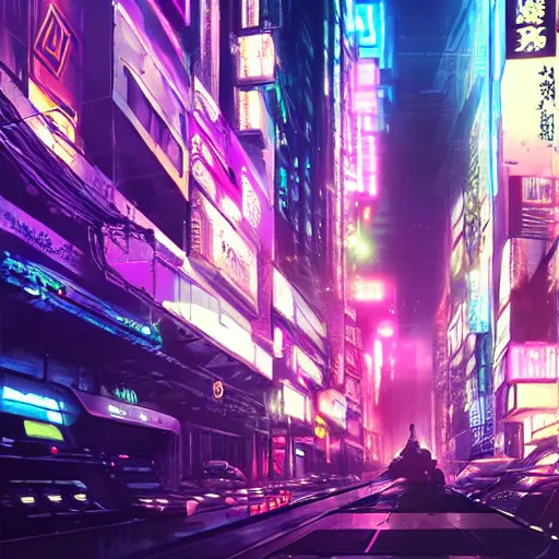cyber punk, futuristic, neo Tokyo, blade runner city | Stable Diffusion ...