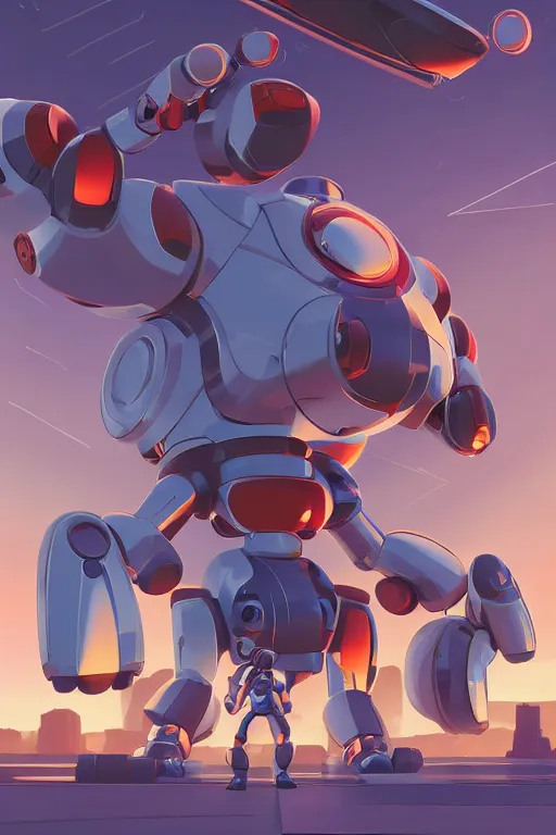 Image similar to metabots medabots medarotto medarot robot minimalist comics, behance hd by jesper ejsing, by rhads, makoto shinkai and lois van baarle, ilya kuvshinov, rossdraws global illumination ray tracing hdr radiating a glowing aura