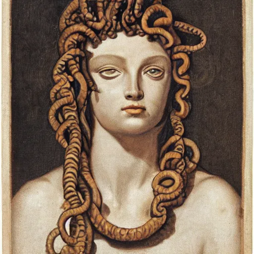 Image similar to portrait of medusa