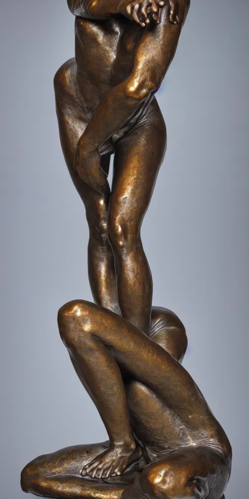 Image similar to detailed photo of an old bronze patina statue of most beautiful woman, full body portrait, various bending poses, photorealism, intricate detail, museum diffuse lighting