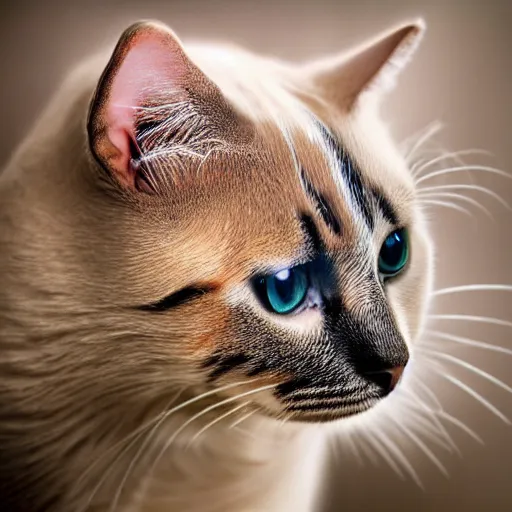 Image similar to a cat - pig - hybrid, animal photography