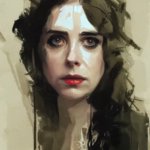 Image similar to alison brie as john snow, closed eyes, intricate, elegant, highly detailed, greg manchess, mucha, liepke, ruan jia, jeffrey catherine jones, ridley scott