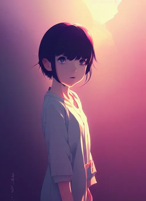 Image similar to portrait of a girl by ilya kuvshinov, cloudy sky background lush landscape ln illustration concept art anime key visual trending pixiv by victo ngai fanbox by greg rutkowski makoto shinkai takashi takeuchi studio ghibli