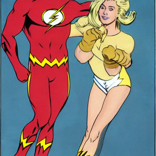 Prompt: female, the flash, blonde