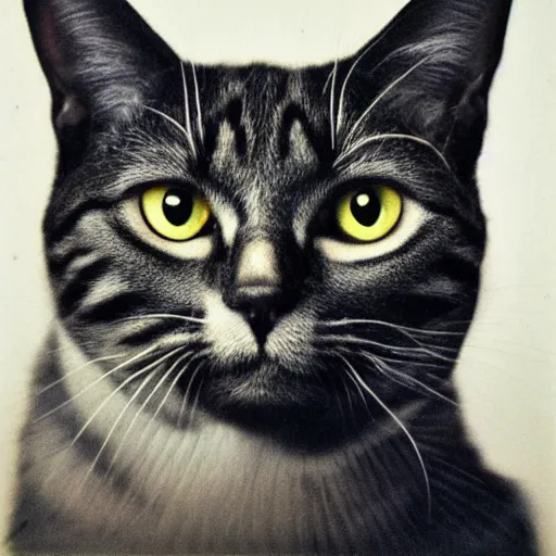 Image similar to a portrait of a cat by chuck close