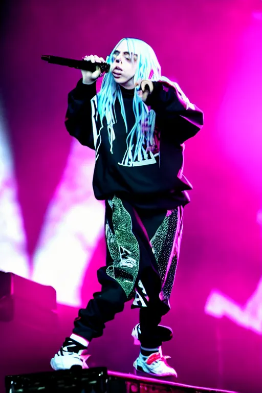 Image similar to billie eilish on stage