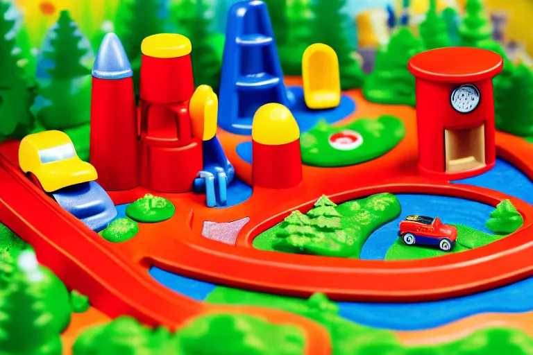 Image similar to fisher price redwood forest, california scene from tv show hyper detailed 5 5 mm 8 5 mm