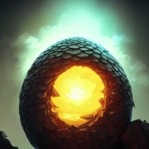 Image similar to epic fantasy dragon egg on a black background, behance hd by jesper ejsing, by rhads, makoto shinkai and lois van baarle, ilya kuvshinov, rossdraws global illumination radiating a glowing aura global illumination ray tracing hdr render in unreal engine 5