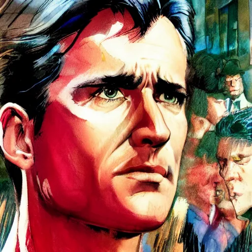 Prompt: photorealistic picture, by bob peak and alex ross and john romita jr, arthur fleck comic panel, gouache and wash paints, fine incrinate details proportionate, smooth focus, sharp details, bokeh, 4 k, fine 5 k details