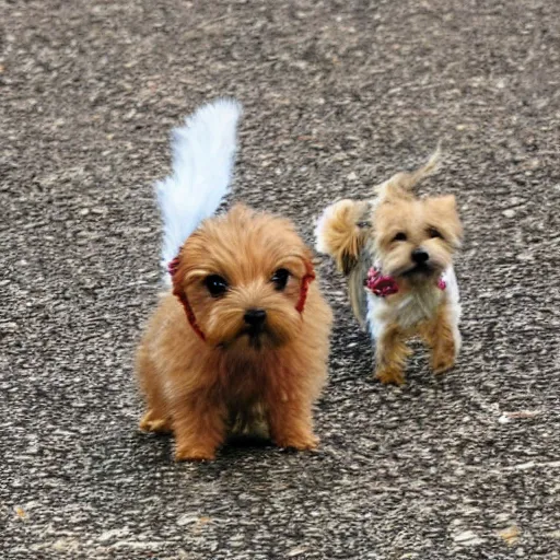 Prompt: Norfolk terrier pokemon, lightning