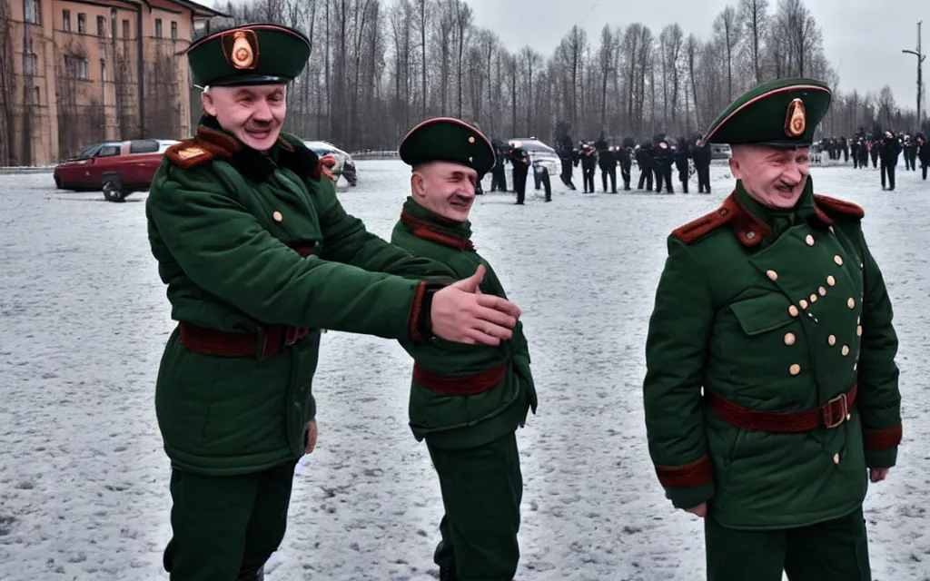 Image similar to happiness of a belarusian policeman