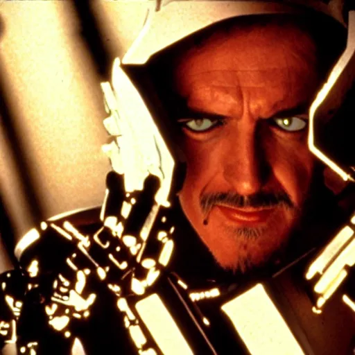 Image similar to movie still of a cyborg, cinematic composition, cinematic light, by wes craven