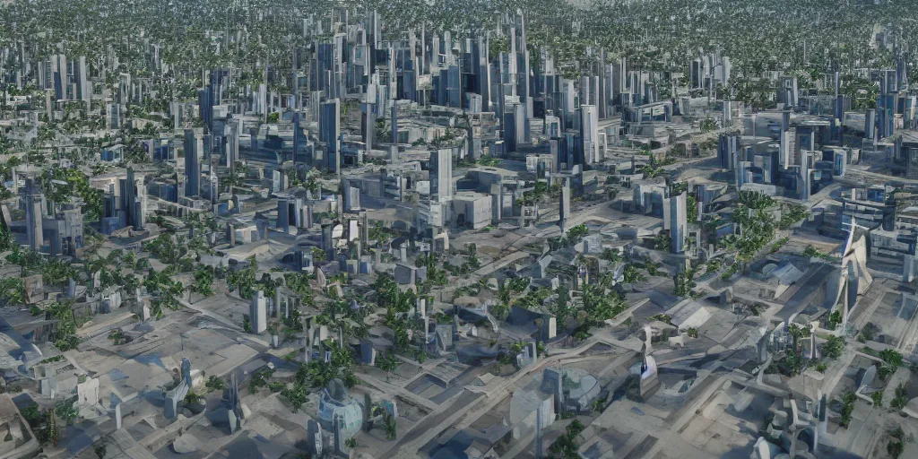 Image similar to perfectly self sustainable city utilizing one hundred percent renewable energy, unreal engine 5, octane render, 4 k