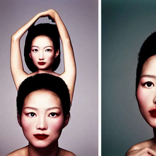 Prompt: photo of chinese beauty by Martin Schoeller by Terry Richardson by Richard Avedon, colorful, sharpen, 4k resolution, 85mm, award winning, detailed