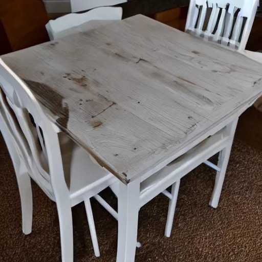 Image similar to photo of a creepy table