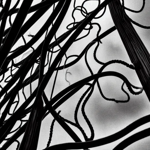 Image similar to tendrils of a climber, award winning black and white photography
