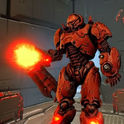 Image similar to doom slayer from doom eternal