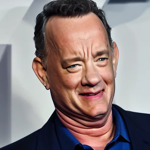 Prompt: tom hanks with runny yoghurt on his face