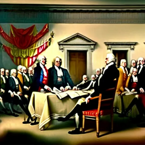 Image similar to The signing of the declaration of independence but everyone is a native american, 4k, realistic, extremely detaile