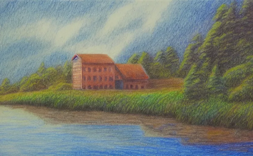 Landscape Scenery Drawing by Colour Pencil / Sunrise Scenery for beginners  with Color pencil Dra… | Color pencil drawing, Landscape pencil drawings, Drawing  scenery