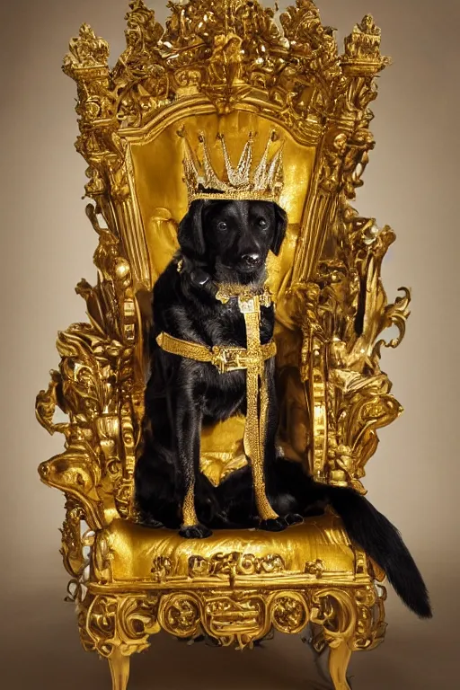 Dog on throne hotsell