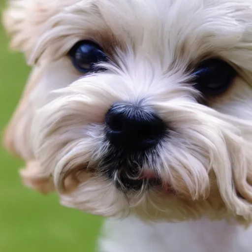 Image similar to maltese puppy dog, side view