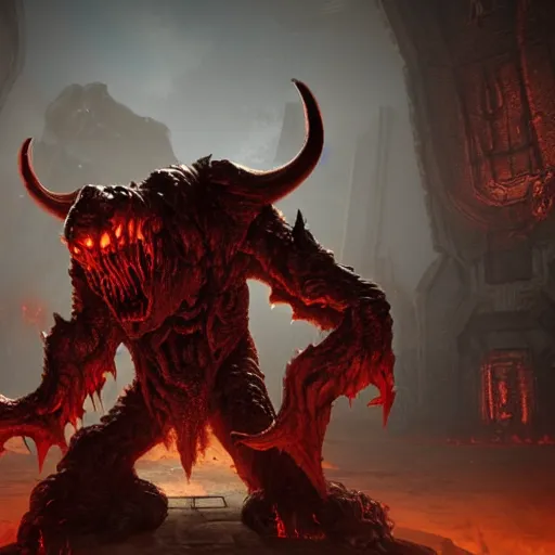 Image similar to monster from doom eternal