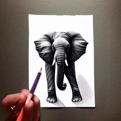 Image similar to Realistic drawing of an elephant, transform style like a pokemon character