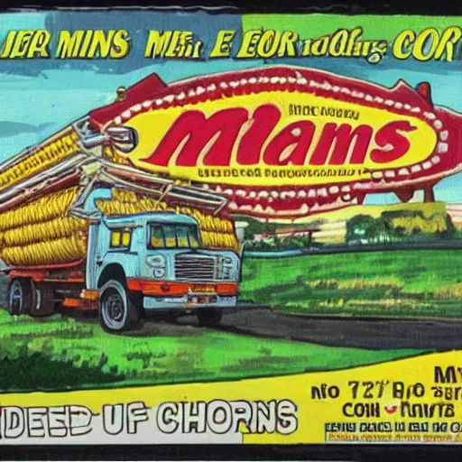 Prompt: mc cains ad, the rains are coming marge, eating corn