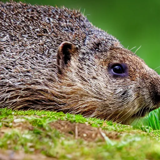 Prompt: a groundhog diving, realistic, photo wide angle, 8K