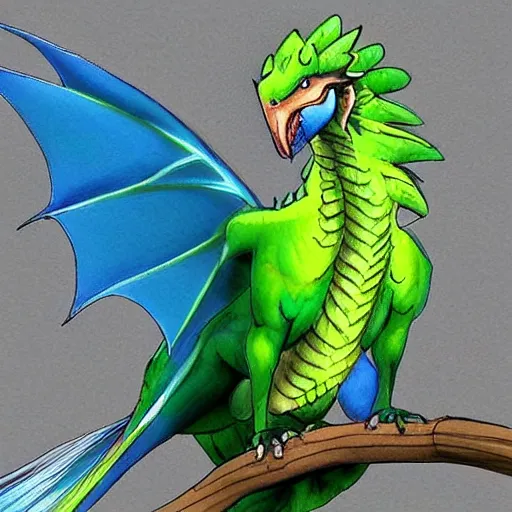 Image similar to A Dragon & Budgie Hybrid Profile Picture