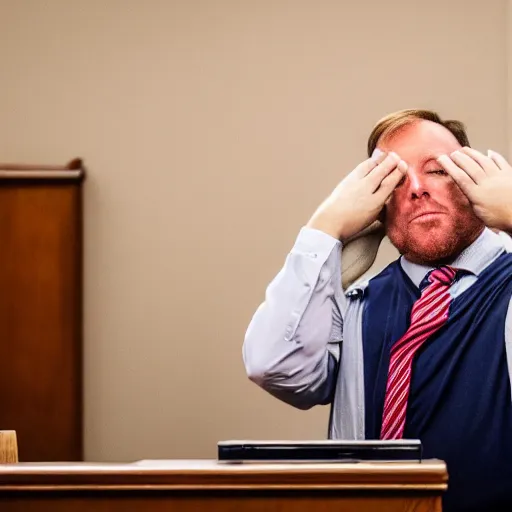 Image similar to Alex Jones desperately reaching for his out of reach phone in the courtroom, EOS 5DS R, ISO100, f/8, 1/125, 84mm, RAW, Dolby Vision