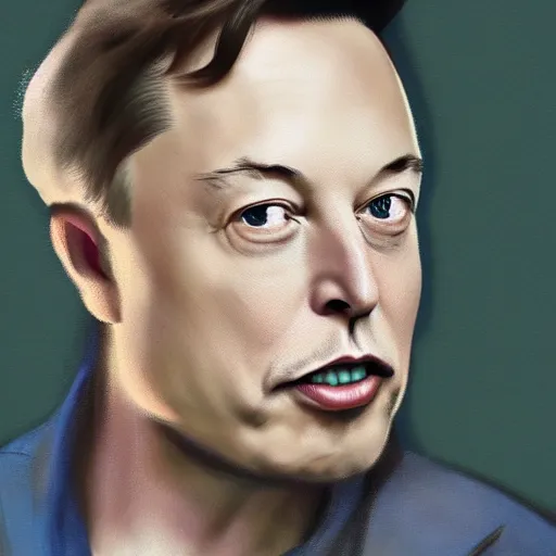 Prompt: elon musk with head like beets, portrait, hyper realistic, hyper detailed, cfg _ scale 1 5