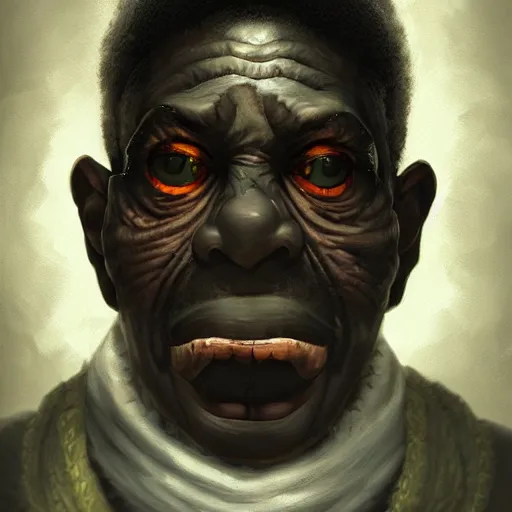 Image similar to a dark and ominous voodoo priest, Apex Legends character digital illustration portrait design, by anton semenov, detailed, cinematic lighting, wide angle action dynamic portrait