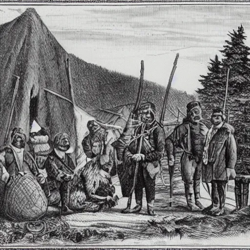 Image similar to french fur traders on the canadian frontier