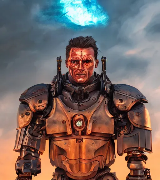 Prompt: an epic fantasy comic book style portrait painting of a t 8 0 0 terminator, studio ghibli, no red colour, unreal 5, daz, hyperrealistic, octane render, cosplay, rpg portrait, dynamic lighting, intricate detail, harvest fall vibrancy, cinematic