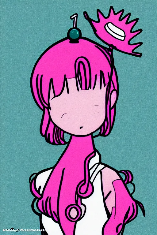 Image similar to princess bubblegum, anime art style
