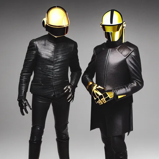 Image similar to daft punk in medieval age, photorealistic, good lighting, portrait shot