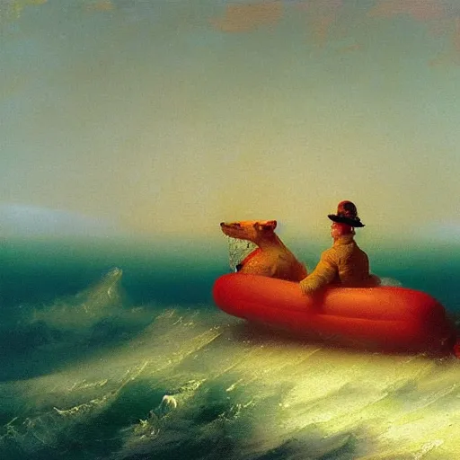 Image similar to hotdog by Ivan Aivazovsky