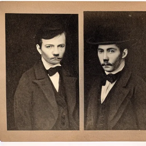 Image similar to close up photo portrait of a 19th male detective by Diane Arbus and Louis Daguerre