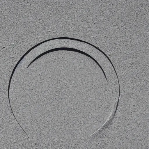 Image similar to minimal geometric moon symbol by karl gerstner, monochrome