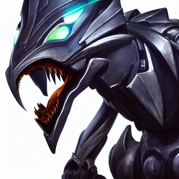 Image similar to close up headshot of a cute beautiful stunning anthropomorphic female robot dragon, with sleek silver metal armor, glowing OLED visor, facing the camera, high quality maw open and about to eat you pov, food pov, the open maw being highly detailed well designed, highly detailed digital art, furry art, anthro art, sci fi, warframe art, destiny art, high quality, 3D realistic, dragon mawshot, maw art, pov furry art, furry mawshot, macro art, dragon art, Furaffinity, Deviantart Eka's Portal, G6