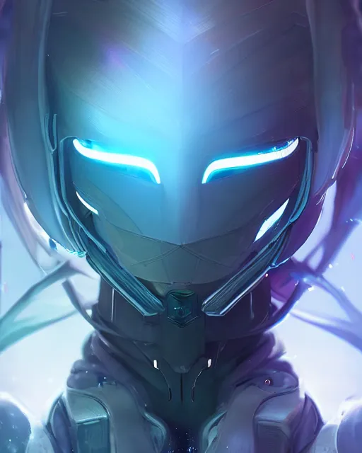 Image similar to perfect android girl on a mothership, warframe armor, beautiful face, scifi, futuristic, galaxy, nebula, raytracing, dreamy, long white hair, blue cyborg eyes, sharp focus, cinematic lighting, highly detailed, artstation, divine, by gauthier leblanc, kazuya takahashi, huifeng huang