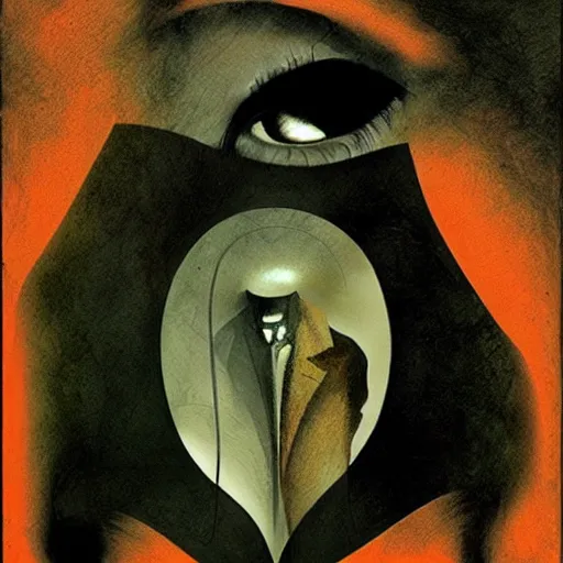 Image similar to no fears, okay one fear, by Dave McKean