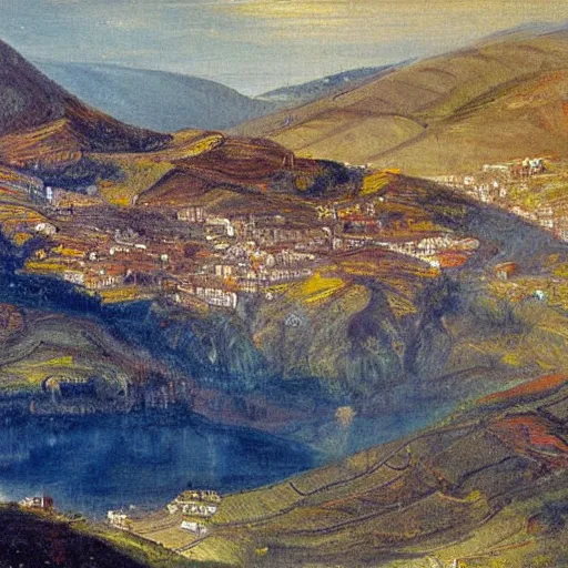 Image similar to ouro preto painted by william turner