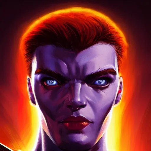 Prompt: Bright, colorful, realistic Cyber-roman rpg single individual headshot dramatic backlighting, kodachrome, high contrast, highly detailed, sharp focus, digital painting, concept art, illustration, trending on artstation, comic book by Alex Ross cover art
