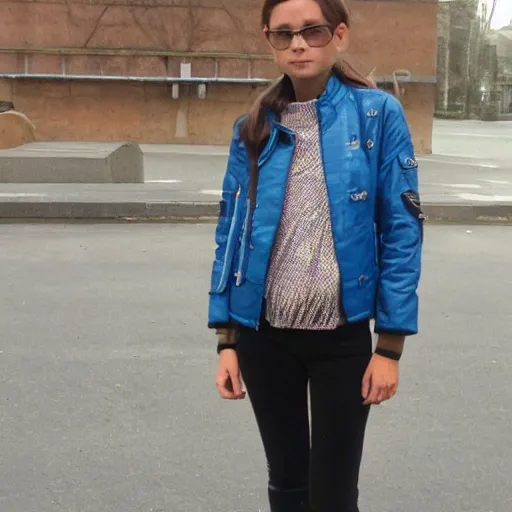 Image similar to < img alt = girl in a jacket >